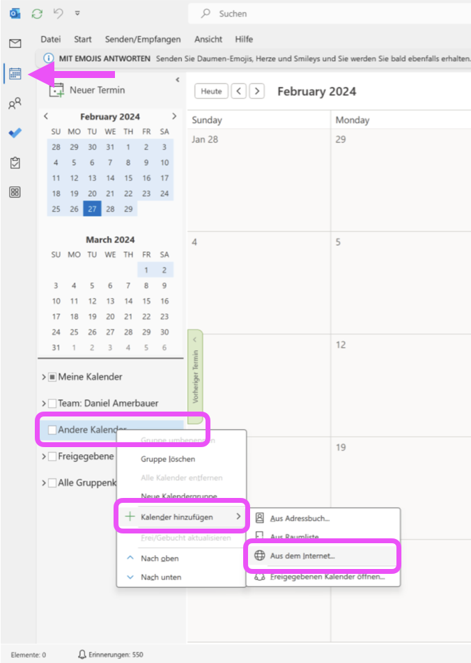 SELLSATION Kalender zum Outlook Kalender hinzufügen – SELLSATION GmbH